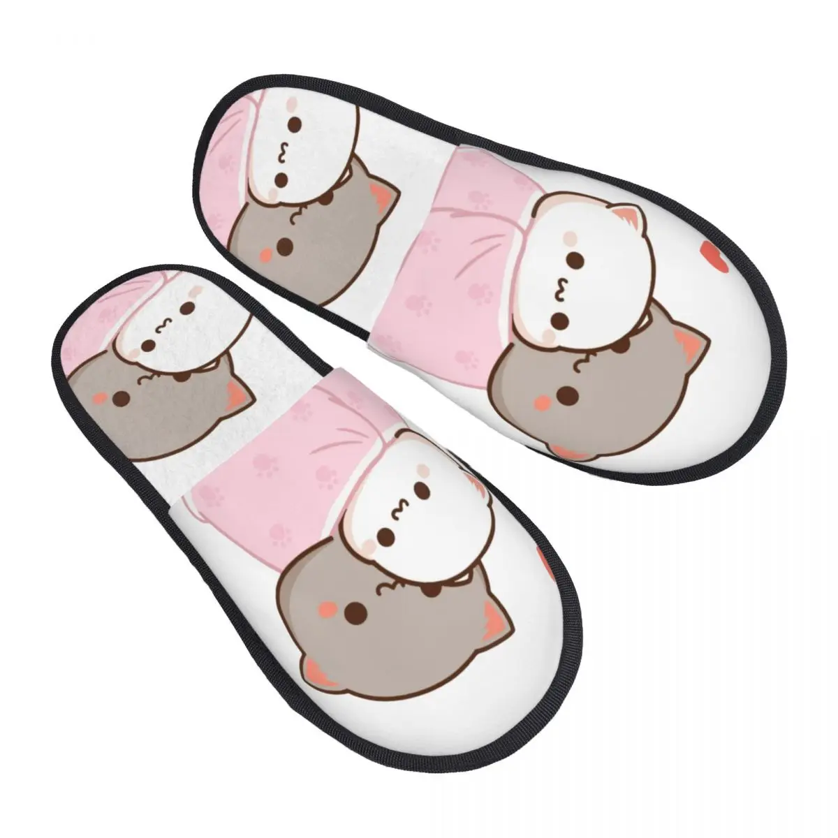 

Симпатичные персиковые и Гома Мультяшные тапочки для дома мокко мочи персик Кот Мягкие тапки с эффектом памяти Нескользящие