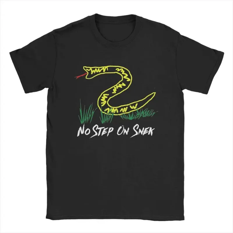 No Step On Snek Gadsden Flag Men T Shirt Snake Dont Tread On Me Fashion Tees Short Sleeve T-Shirts Cotton Plus Size Clothing