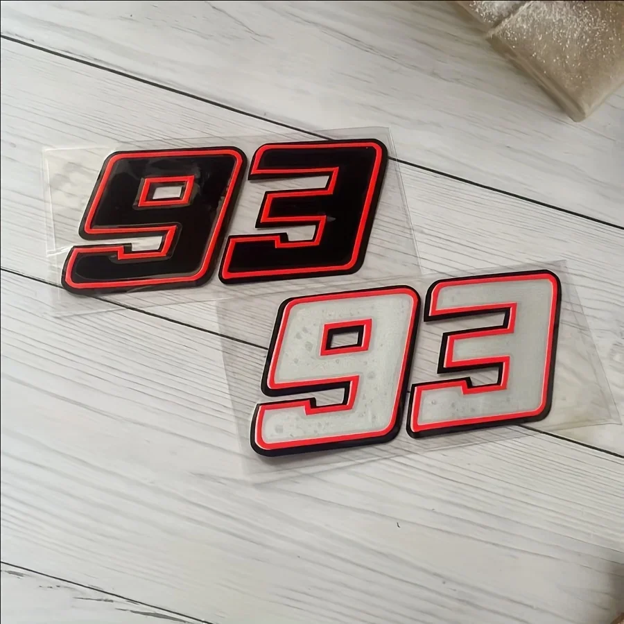 Adesivo per auto con numero di corse "93", decalcomania per auto a tema MotoGP per gli appassionati di auto/moto per decorare veicoli