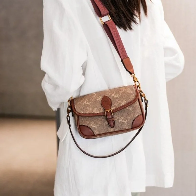 

Ladies Handbag Made Of Marten-Print Leather Featuring Monaco Trendy Vintage Lightweight Soft Daily Style