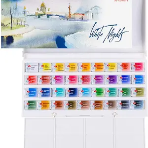 Russian Aquarell Painting Set White Nights Künstler 24.12.36 Volles Kochgeschirr für Fachleute, Anfänger und Enthusiasten 9 Hauptgebäudebuilderverkäufe - №5