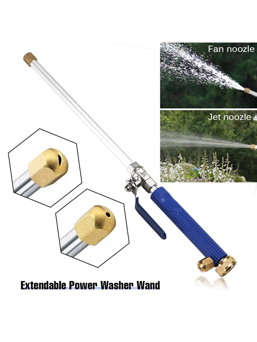 Car High Pressure Water Gun 46cm Jet Garden Washer Hose Wand Nozzle Sprayer Watering Spray Sprinkler Cleaning Tool