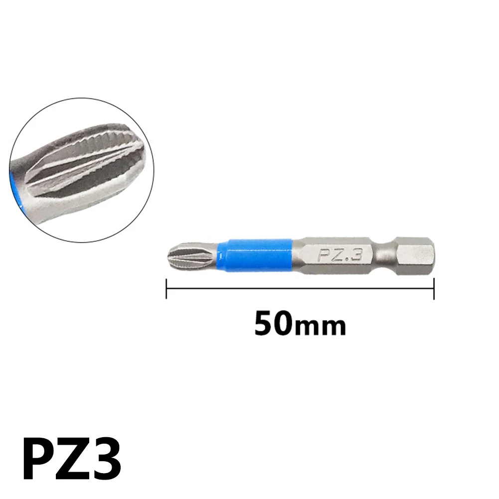 Imagem -03 - Dureza Azul Liga de Aço Screwdriver Bit Grupo Ferramenta Elétrica Magnética Ph1 Ph2 Ph2 Ph3 Ph3 Pz2 Pz3 12 Pcs Alta