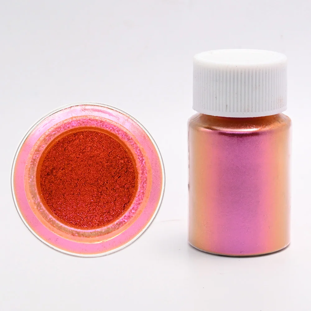 1Box Kirsche Rosa Chrom Perle Nagel Pulver Gradienten Spiegel Effekt Nail art Glitter Auroras Reiben Staub Nail art Dekoration 10g
