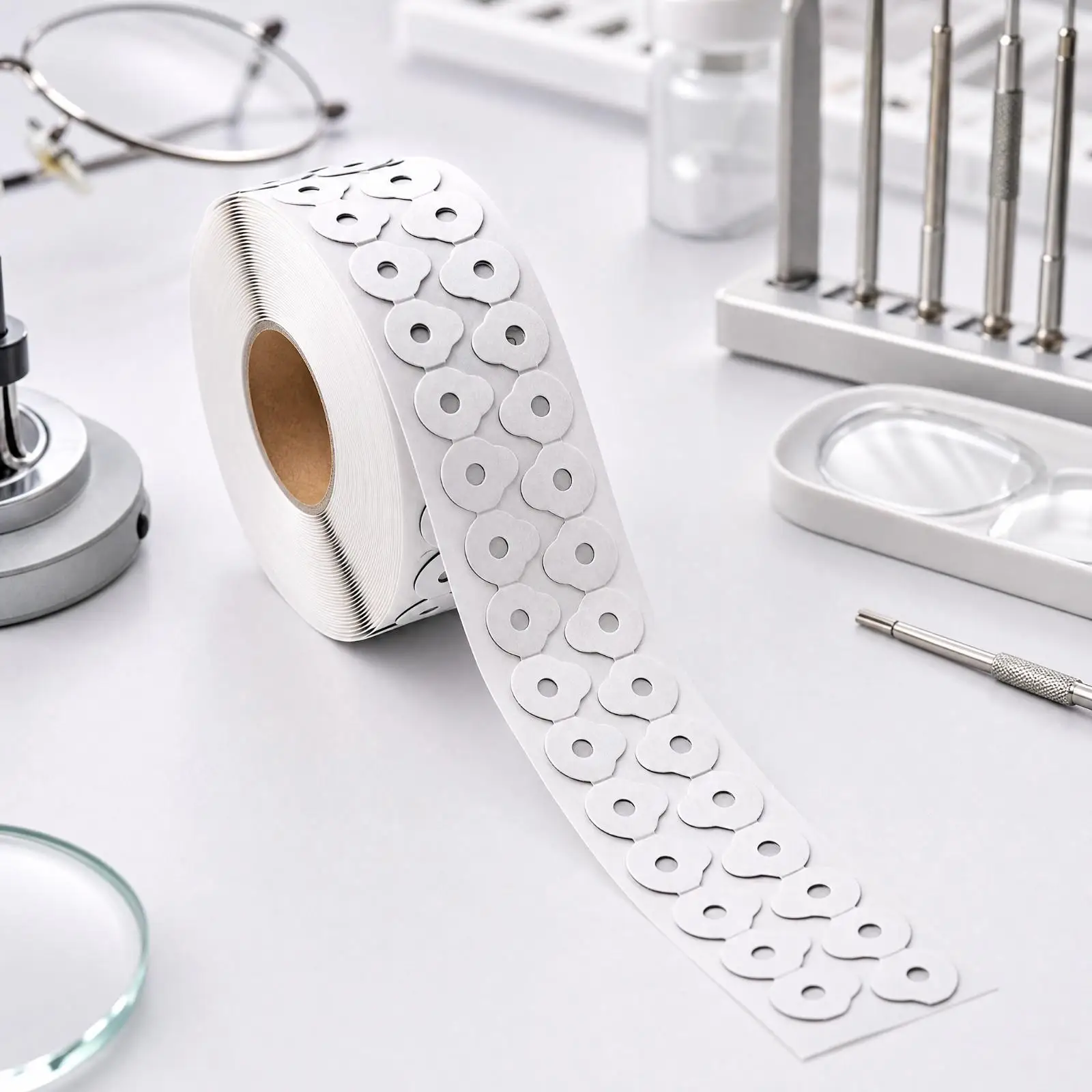 Glasses Anti Slip Sticker Roll for Eyeglass Frame Parts Secure Fit Cushioning Paper Material for Optical Accessories