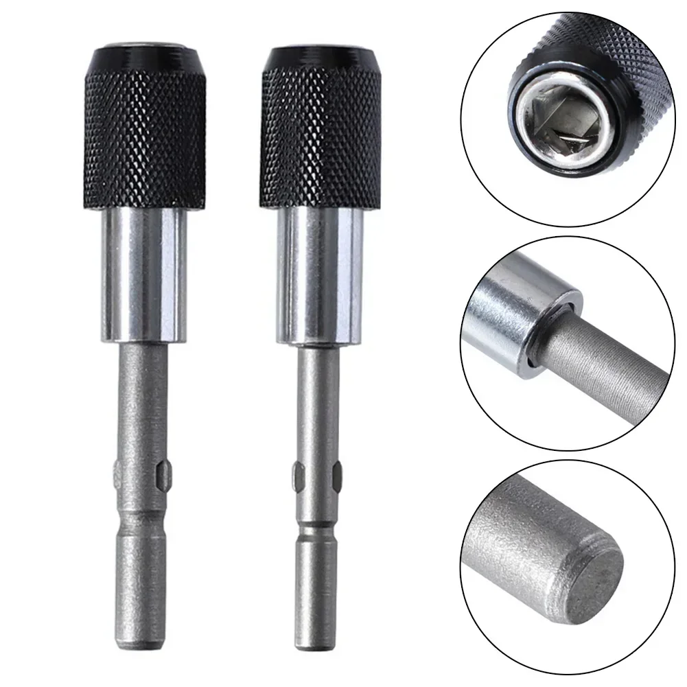 Hand Tools Extend Bar 2pcs To 1/4 Hex Shank Tools 6mm 801 Drill Bit Extend Bar Holder Magnetic Screwdriver Bit Quick Release