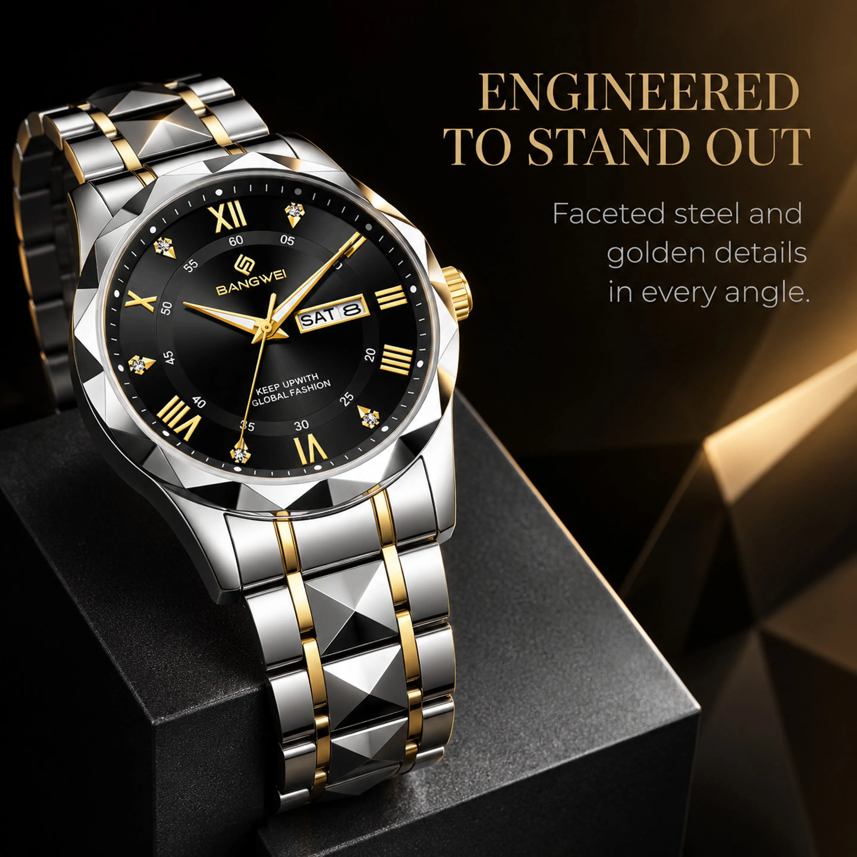 BANGWEI Luxury Couple Watches Lover's Waterproof Luminous His and Hers Watch Wedding Watches Gifts LOVE Watch Rareja Reloj