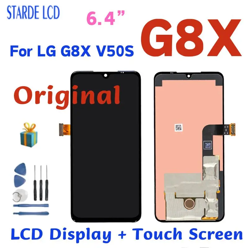 

6.4 " Original For LG G8X ThinQ LCD Display Touch Screen Digitizer Assembly For LG G8X V50S Screen Replacement With Frame