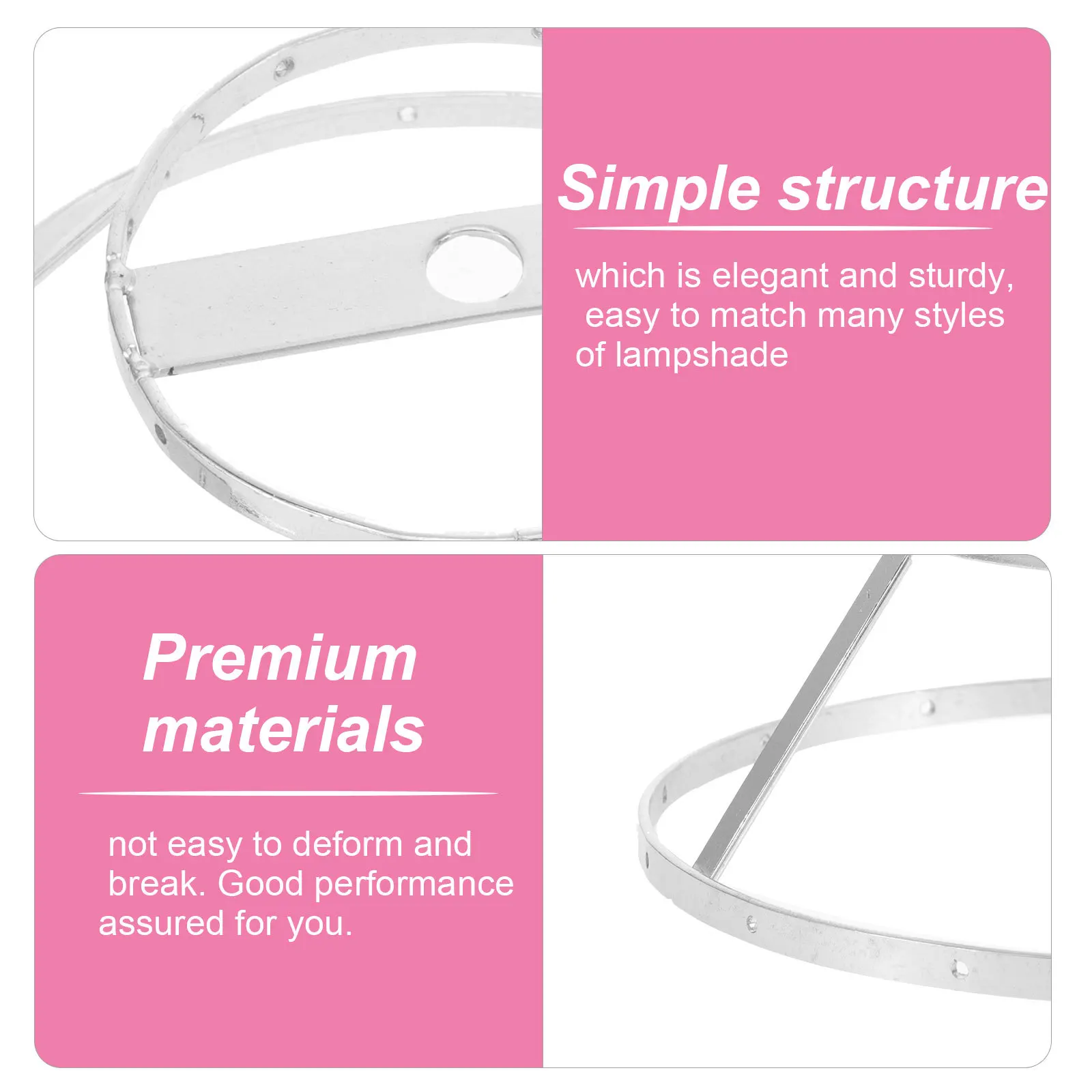 

DIY Lampshade Frame Metal Lamp Shade Bracket Sturdy Wire Desk Lamp Cage Shells Chandelier Easy Install Decorative Light