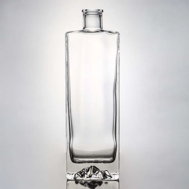 Top grade quality 500ml extra flint liquor glass bottle with cork sealing