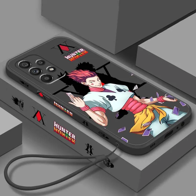 

Cool Hunter x Hunter Cartoon Phone Case For Samsung Note 20 Ultra A04 A05 A13 A15 A14 A12 A22 A23 A25 A42 5G Liquid Left Rope