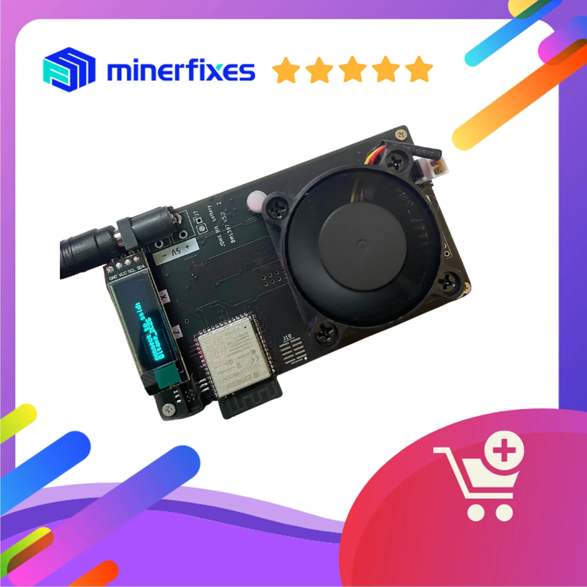 Bitcoin Bitaxe DIY Mini Miner ASIC Kit BM1397 Asic Chip Open Source ASIC Bitcoin Miner With Power Supply 350G Hashrate