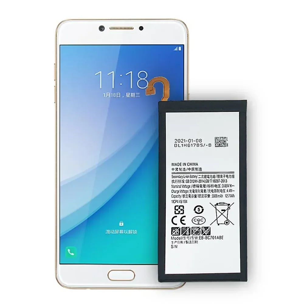 

3300mAh NEW Replacement Battery Suitable For Samsung C701 C7pro C7010 Mobile Phone EB-BC701ABE Latest Lithium Batteries
