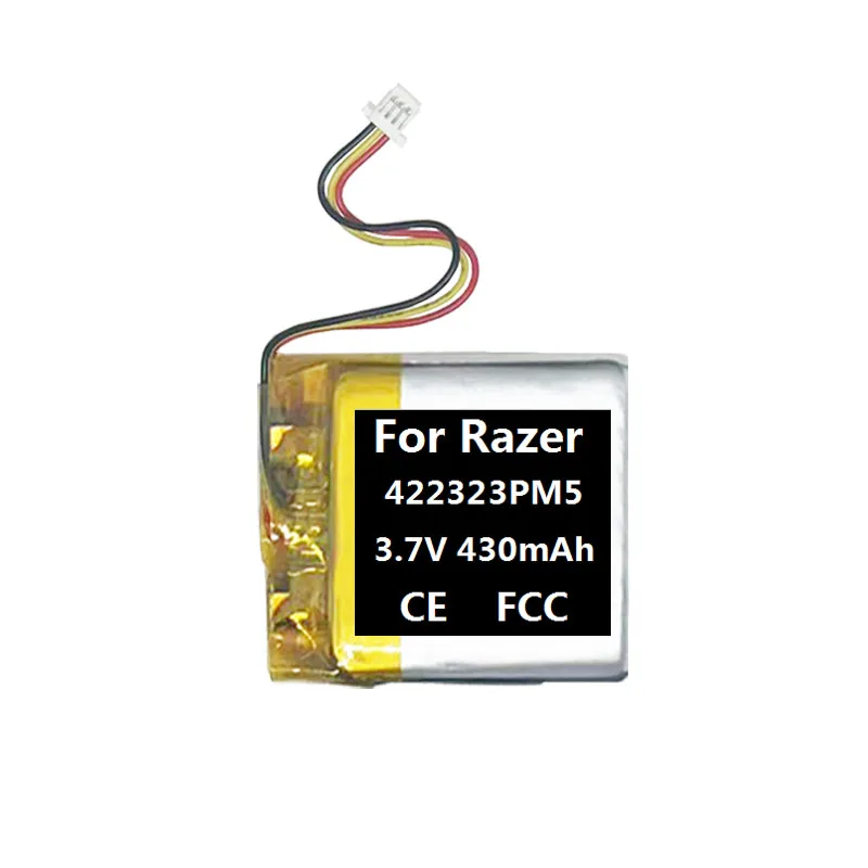 Batería de 430mAh 422323PM5 RZ01-0512 para ratón para juegos Razer Viper V3 Pro