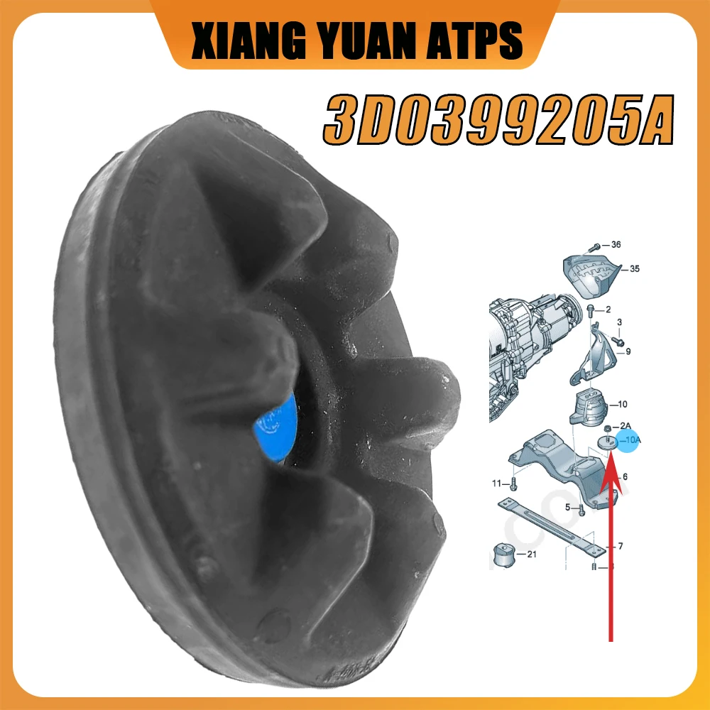 

3D0399205A Left Gearbox Bracket Rubber Bearing For VW Phaeton 2002-07 3D1 3D2 3D3 3D4 3D6 3D7 3D8 3D9 3.0L 3.2L 3.6L 3D0399205