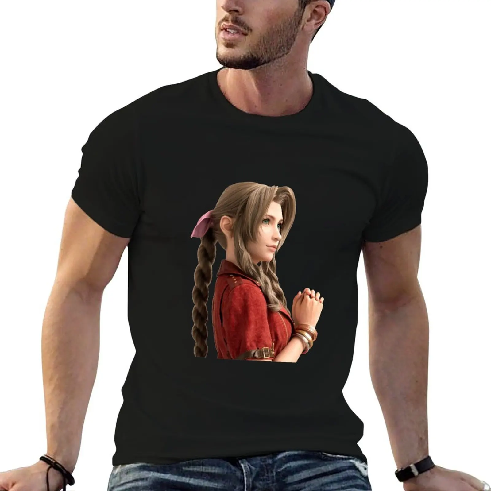 Aerith FF7 T-Shirt Casual Everyday Short Sleeve T-Shirt