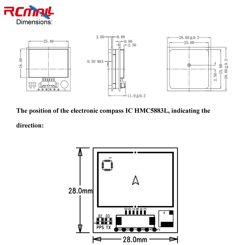 Beitian GPS Module BE-880 BE-880Q with Antenna M10050 GNSS Ultra-low Power GNSS Receiver with Compass for Vehicle Drones