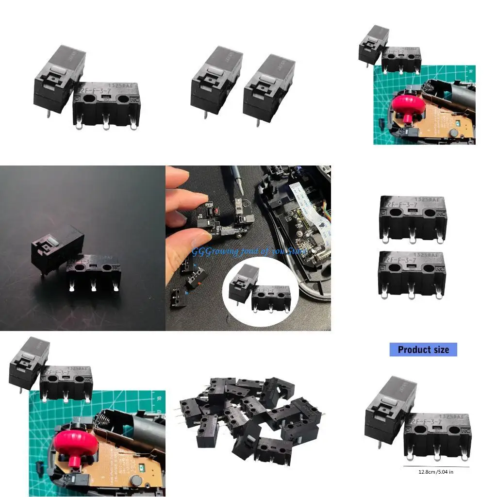 

H9EB 2PCS D2F-F-3-7 Mouse Microswitch 20M Clicks Precise Triggering For Gaming