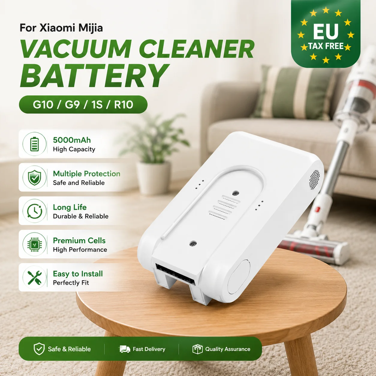 Neuer Ersatzakku DGDXT-7S1P-001 für Xiaomi Mijia kabellosen Staubsauger G9 G10 G9 Plus G10 Plus 3500mAh