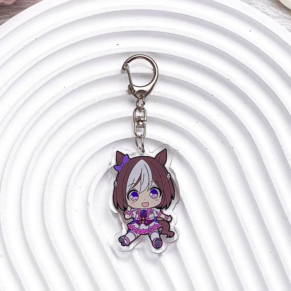Anime Characters Pretty Derby Acrylic Car Keychain Accessories Special Week Bag Charm Cute Backpack Pendant Gifts For Friends image 2