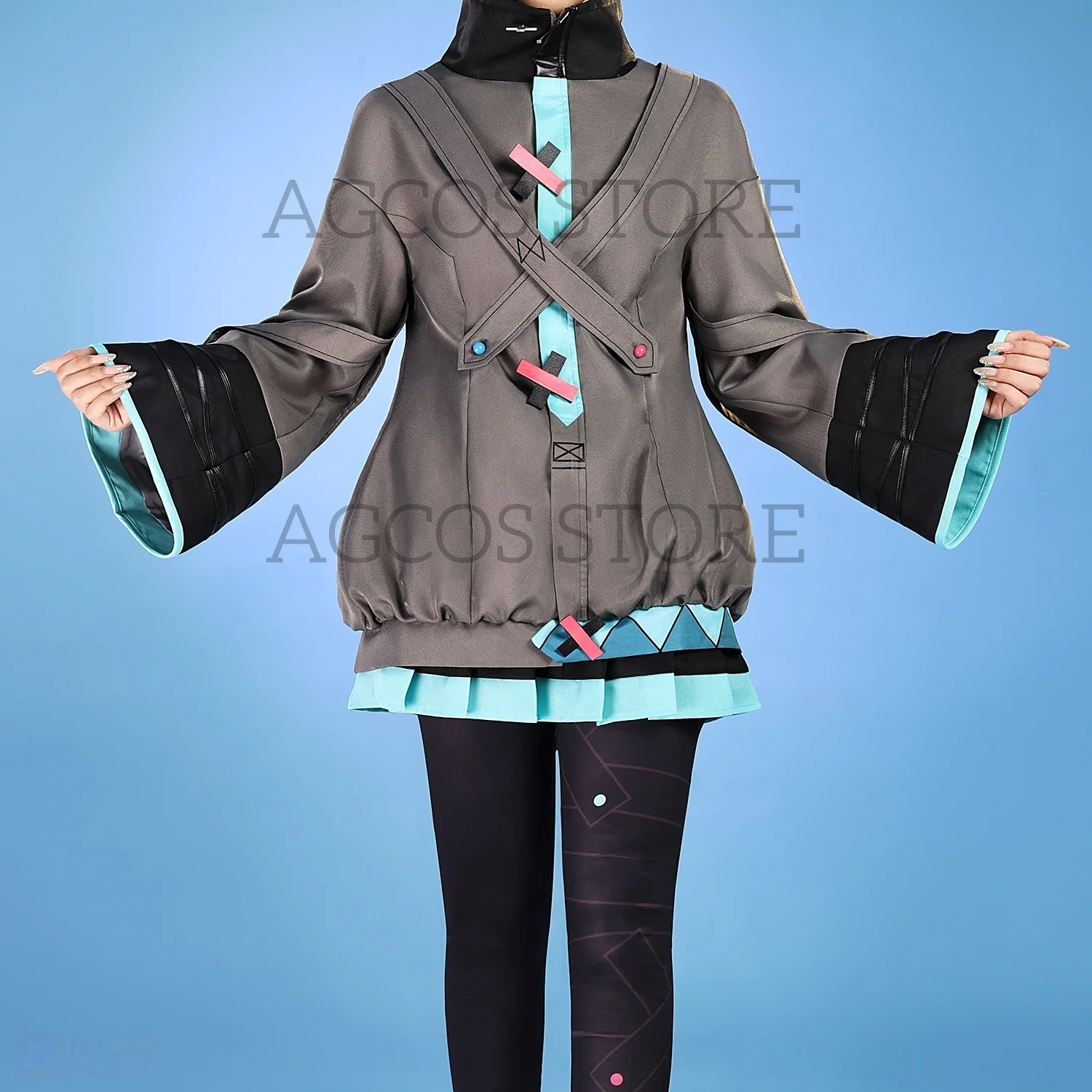 

AGCOS Anime Mikku PJSK Cosplay Mikuu Jacket Suits Christmas Outfits Mikuku Costumes Cosplay