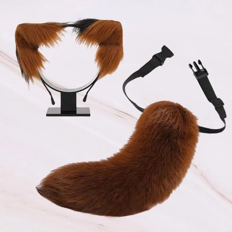 2025 NEW CATS EAR and TAIL SET FUCX FORSES WOLF EAR BEADBAND مع إكسسوارات أزياء COSPLAY COSPLAY COSPLAY TAIL