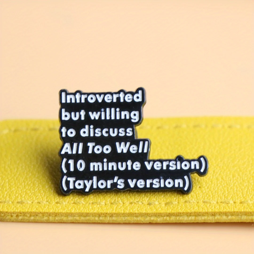Humorous phrase enamel pins, creative lapel badges, backpack and clothing decorations, accessories.-Brooch
