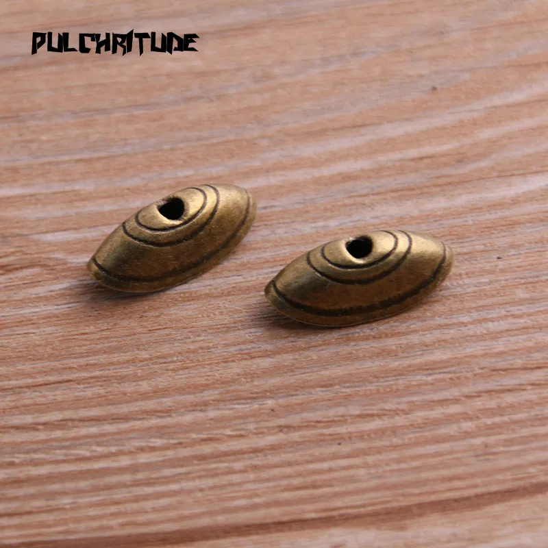 16pcs 8*8*20mm Two Color Receptacle Hollow Oval DIY Spaced Jewelry Accessories Charms For Jewelry Making