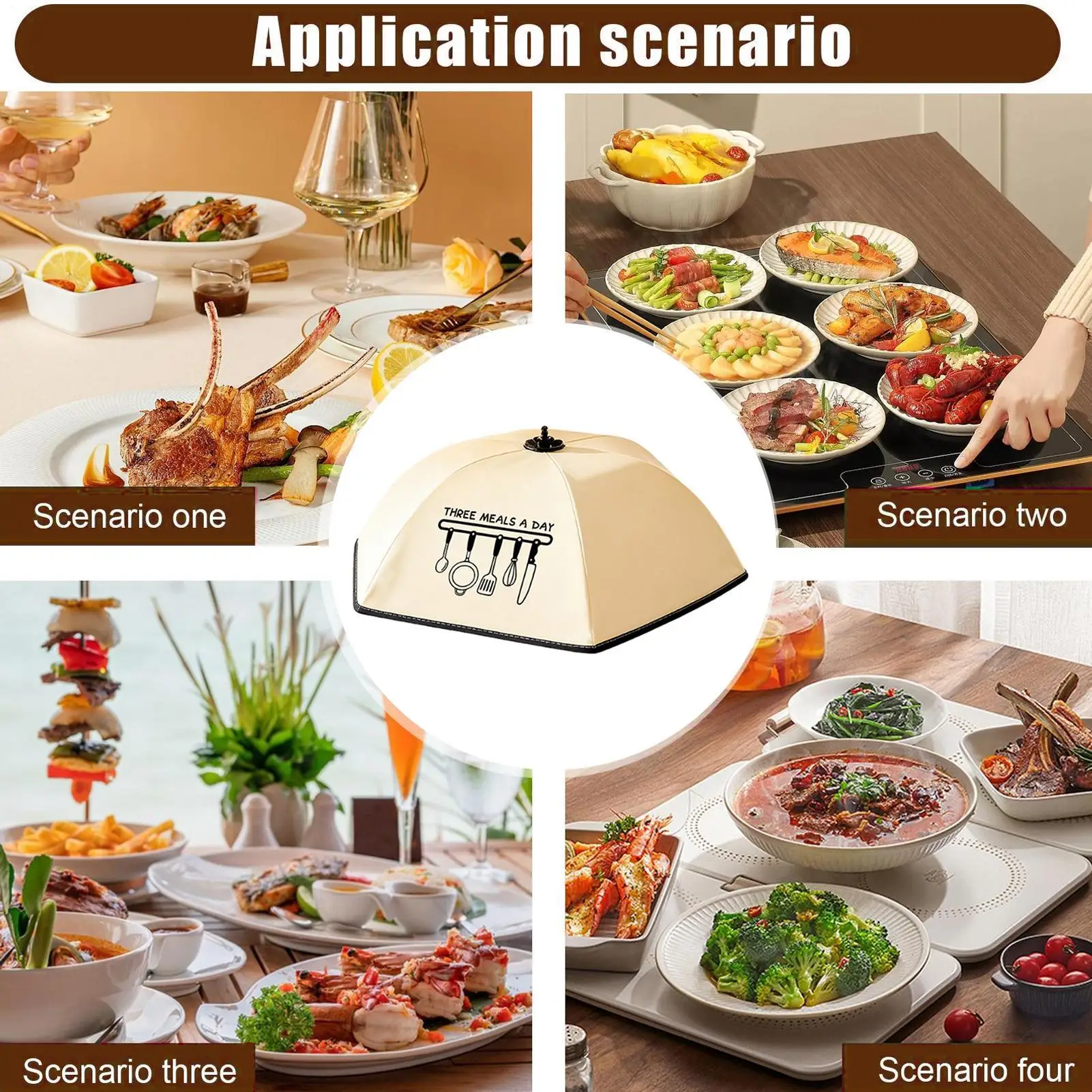 

Крышка для еды, складная термозащита для еды, изоляционный чехол для зимней еды для фруктовых мисок, тарелок, посуды, вечеринок на открытом воздухе, пикника