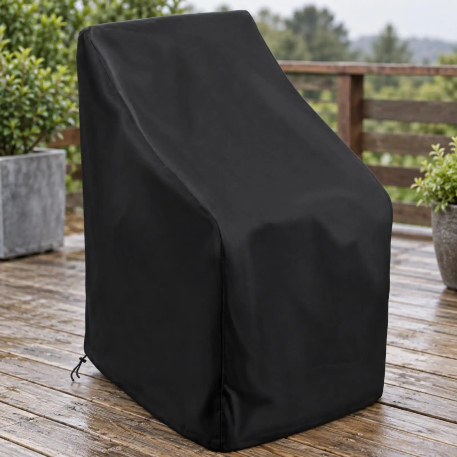 Weatherproof Chair Cover for Outdoor Seating Oxford 210D Water Column 3000 Patio for seat C with Drawstring Fit