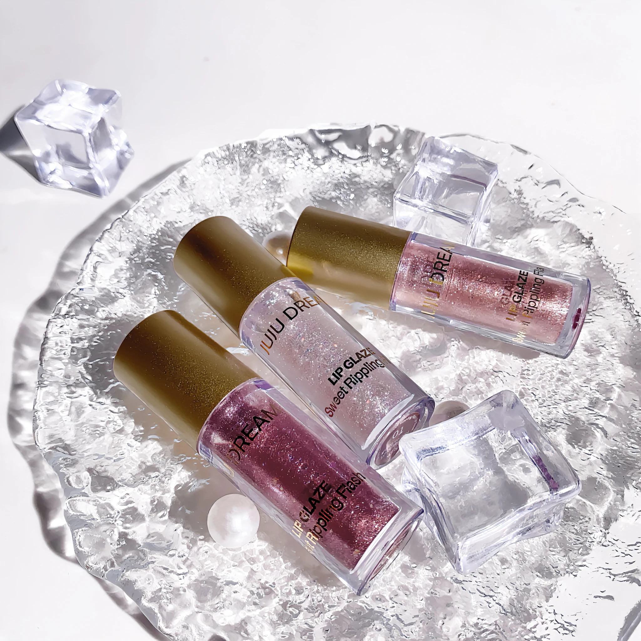 Watery Crystal Clear Jelly Lip Oil Balsamo per labbra Idratante e levigante Linee labbra Jelly Pout Lucidalabbra Vetro Labbra Profumo di frutta