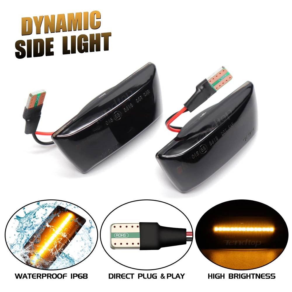 Luz LED Dinámica de Señal de Giro para Guardabarros Laterales para OPEL Astra H, Zafira B, Corsa D, Insignia A, Meriva B, Chevrolet Cruze