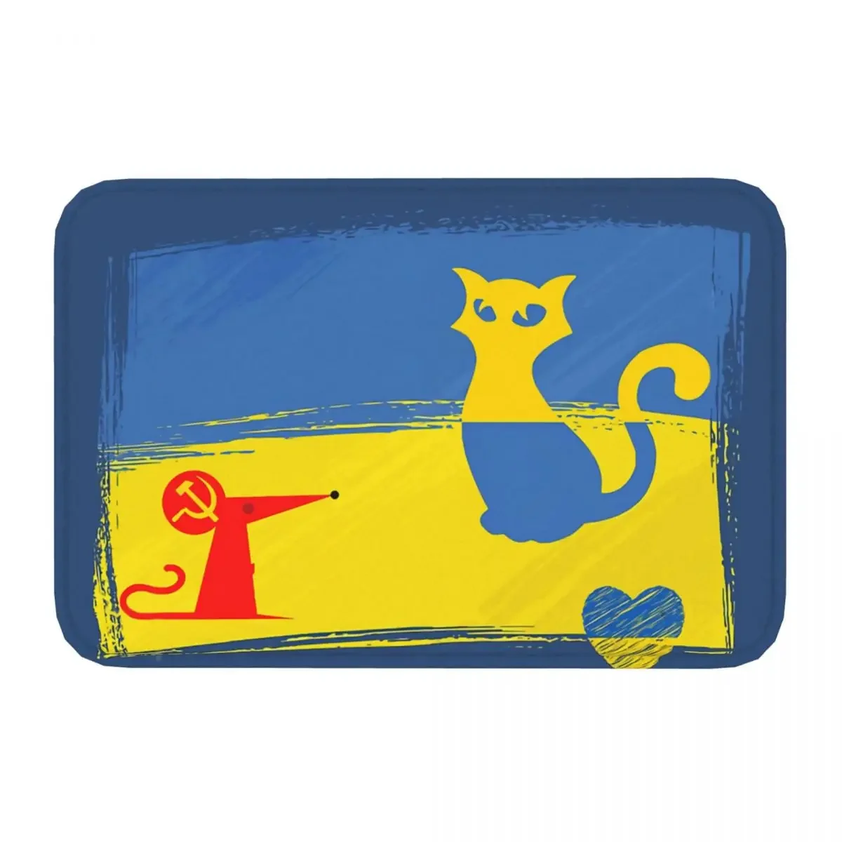 Ukraine Ukrainian Cat Bath Mat Mouse Rug Home Doormat Living Room Carpet Outdoor