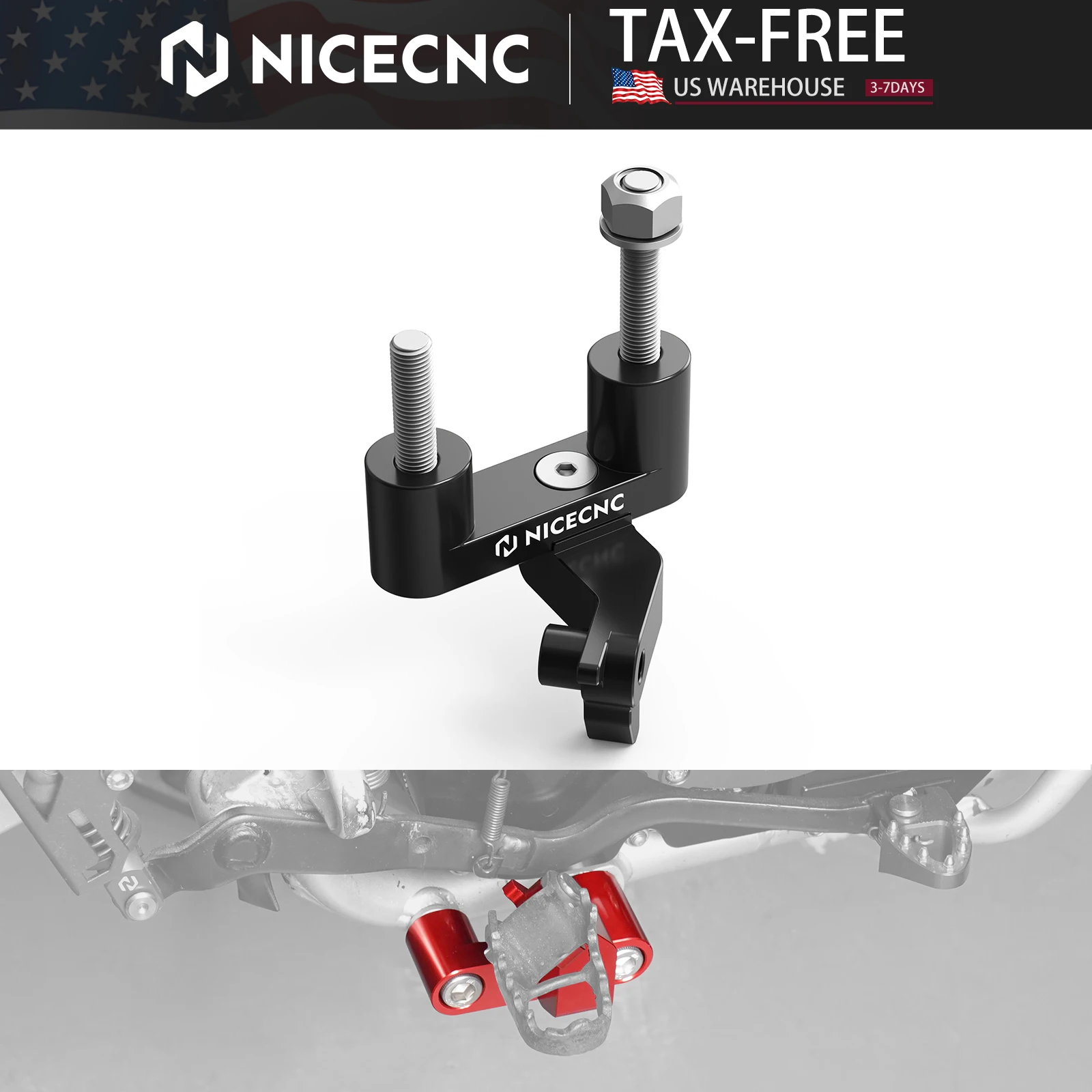 

(US Stock) For 2025 2024 Honda XR650L XR 650L 650 L 1993-2025 Motorcycle Right Footpeg Mount Footrest Bracket Holder Aluminum