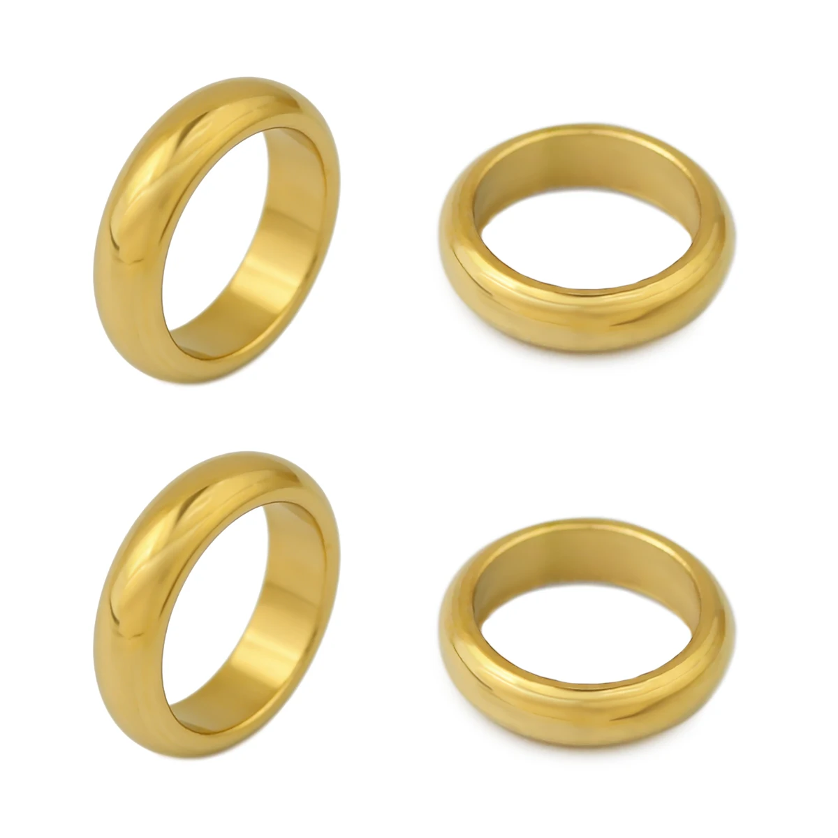 4-8mm Stainless Steel Curved Bead Rings in Gold/Steel Finish Handmade DIY for Jewelry Making Bead Spacers Accessories