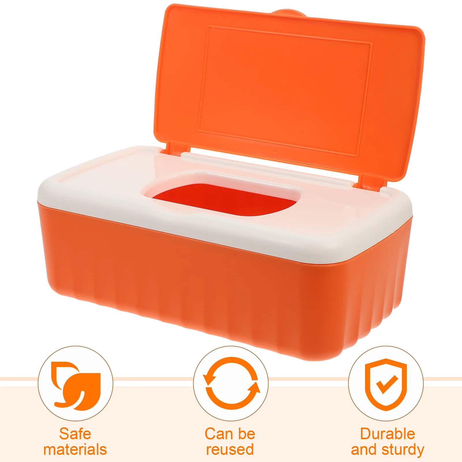 

Orange Wipe Holder Bathroom Dispenser Wipes Portable Kitchen Reusable Container Refillable Pouch