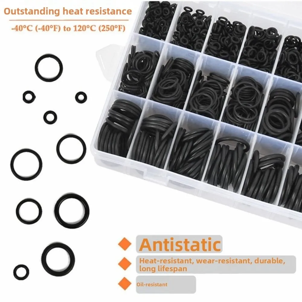 Assortment Set Air Conditioning O Ring Kit Rubber Accessories Durable O-Type Sealing Rubber Ring Maintenance 24 Size