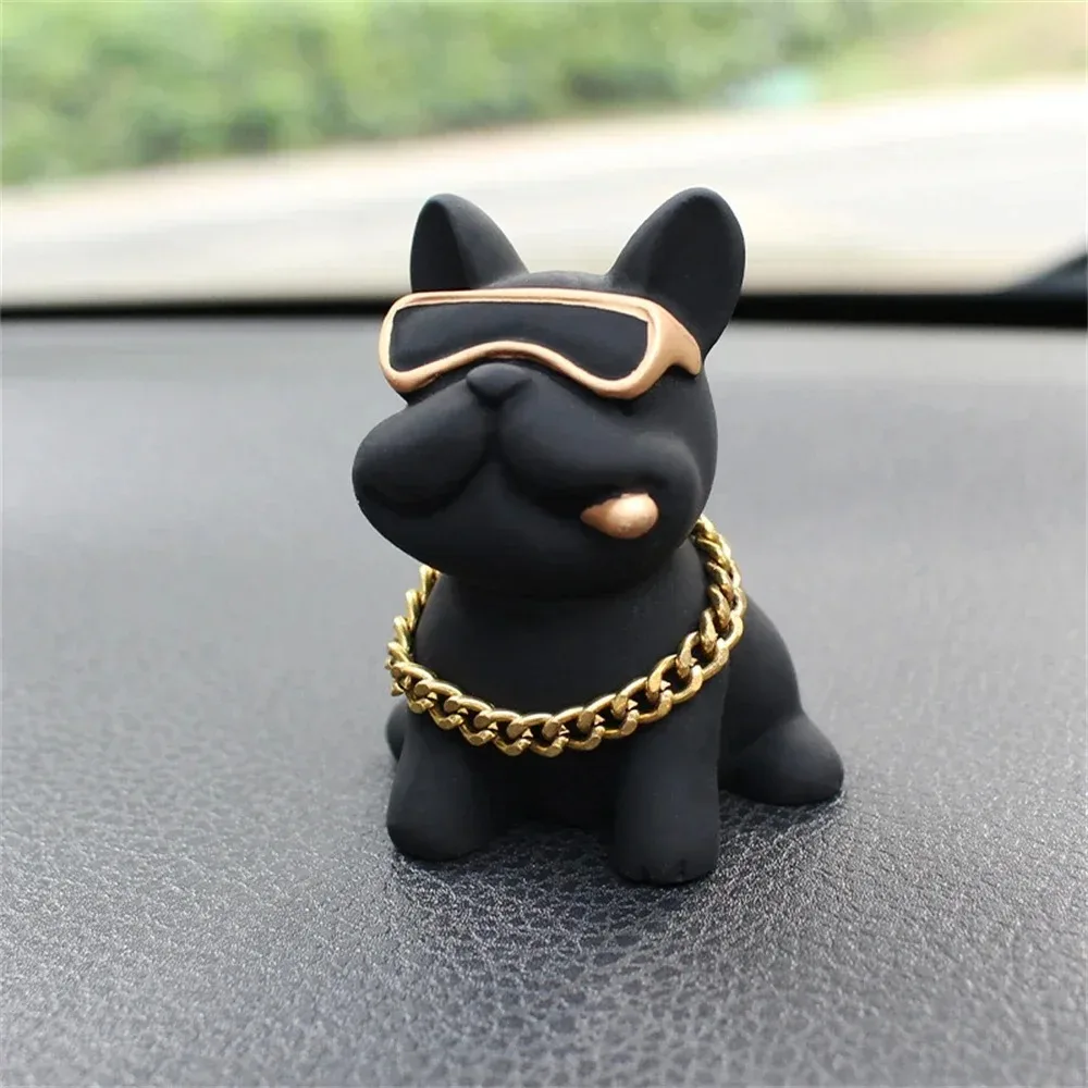 Car Ornaments Feel Comfortable Wear-resistant Bulldog Resin Material Car Dashboard Decoration Car Interior Accessories image 5