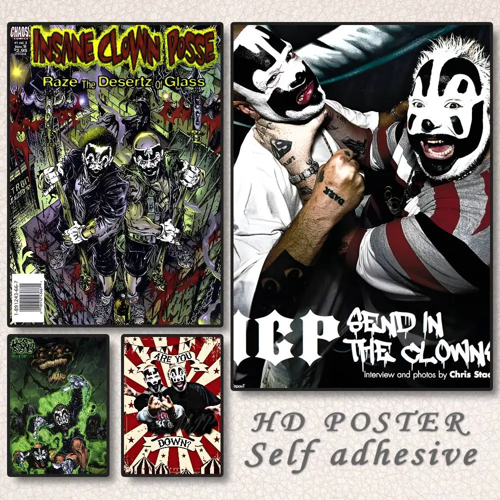 ملصق I-Insane Clown Posse عالي الدقة على الحائط اللاصق المقاوم للماء وغرفة المعيشة المنزلية وغرفة النوم والديكور الجمالي
