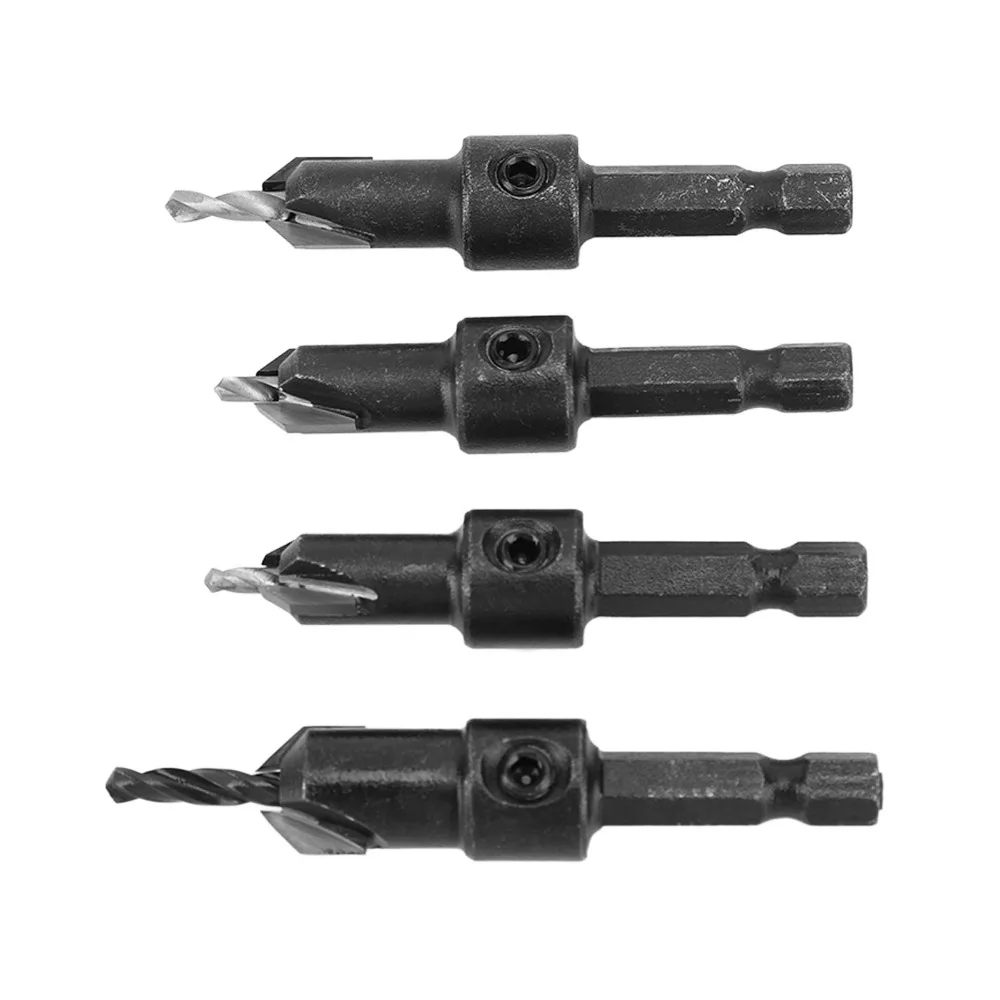 conjunto-de-brocas-escareadoras-de-metal-duro-4-pecas-com-profundidade-ajustavel-haste-hexagonal-de-1-4”-e-design-3-em-1