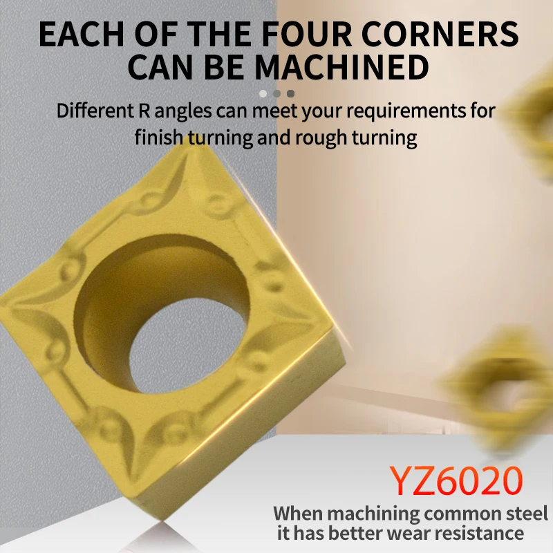 

Вставки для токарных станков с ЧПУ, инструмент для внутреннего круга из нержавеющей стали с внутренним отверстием CCMT09T304/308, расточные токарные вставки в форме ромба