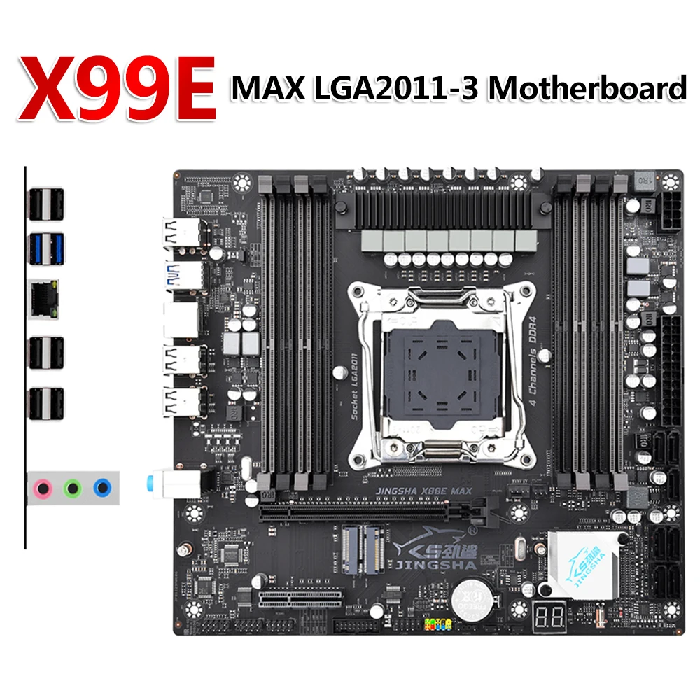 

X99E MAX Computer Motherboard LGA2011-3 PC Mainboard Desktop Mainboard 8*DDR4 NVME/SATA M.2 USB2.0 SATA 3.0 RJ45 PCIE3.0 X16/x4