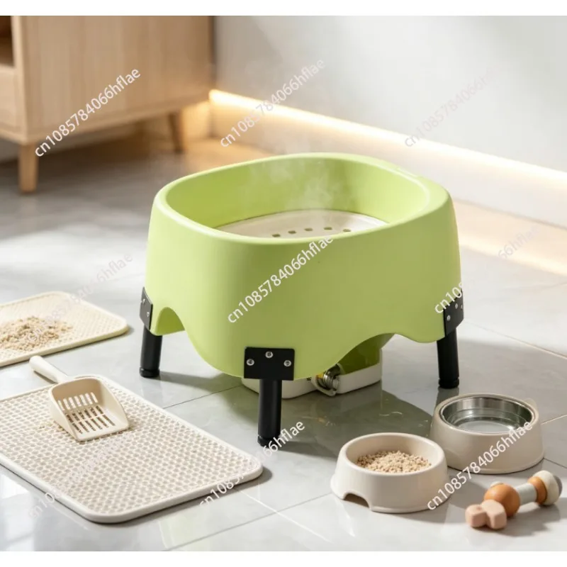 Smart Induction Automatic Flushing Open Pet Litter Box, Indoor Cat & Dog Toilet for Daily Use