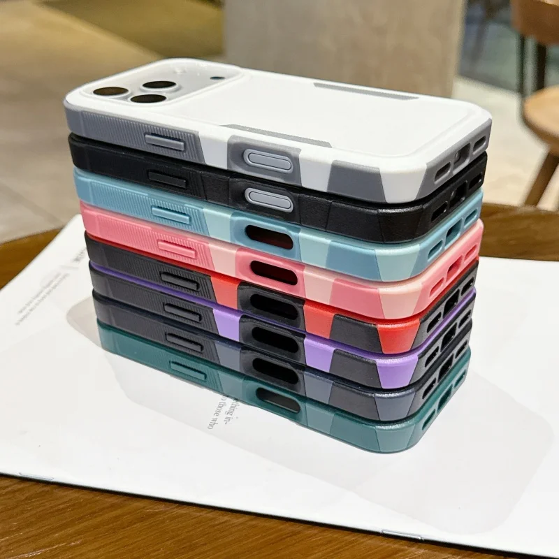 2 in 1 Replacement Colors Hard TPU Silicone Cell Phone Case for iPhone 17 15 16 Pro Max 11 12 13 14 Plus Phone Housing Case view 3