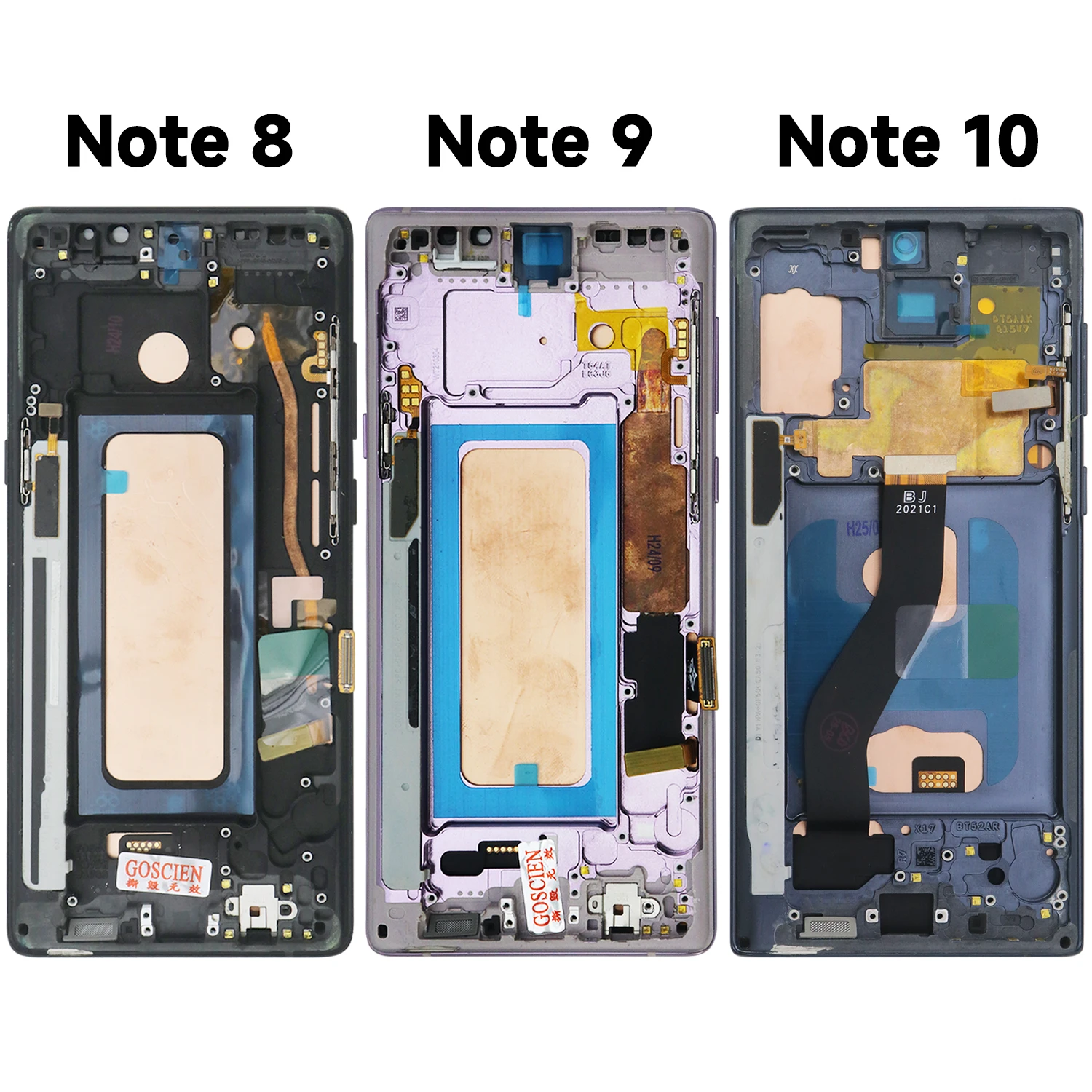 LCD para Samsung Note8 Note9 Note10 MONTAJE DE digitalizador con pantalla táctil LCD con marco Note 8 Note 9 Note 10