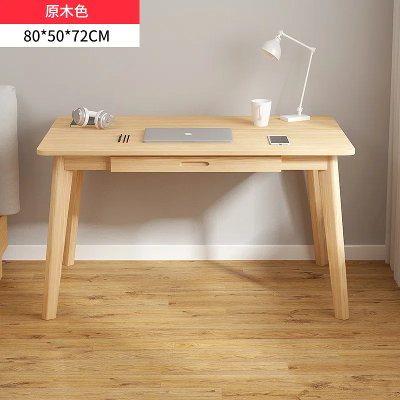 Computer Desk, Desktop Desk, Desk, Home Minimalist Table, Solid Wood Leg Learning Desk, Dormitory, Student Simple Office Desk