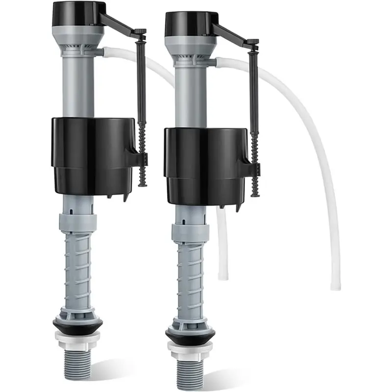

【EFFICIENT 】Universal Toilet Fill Valve Replacement Kit 2 Pcs, 2-Inch Flapper, Adjustable Repair Parts Inside Tank