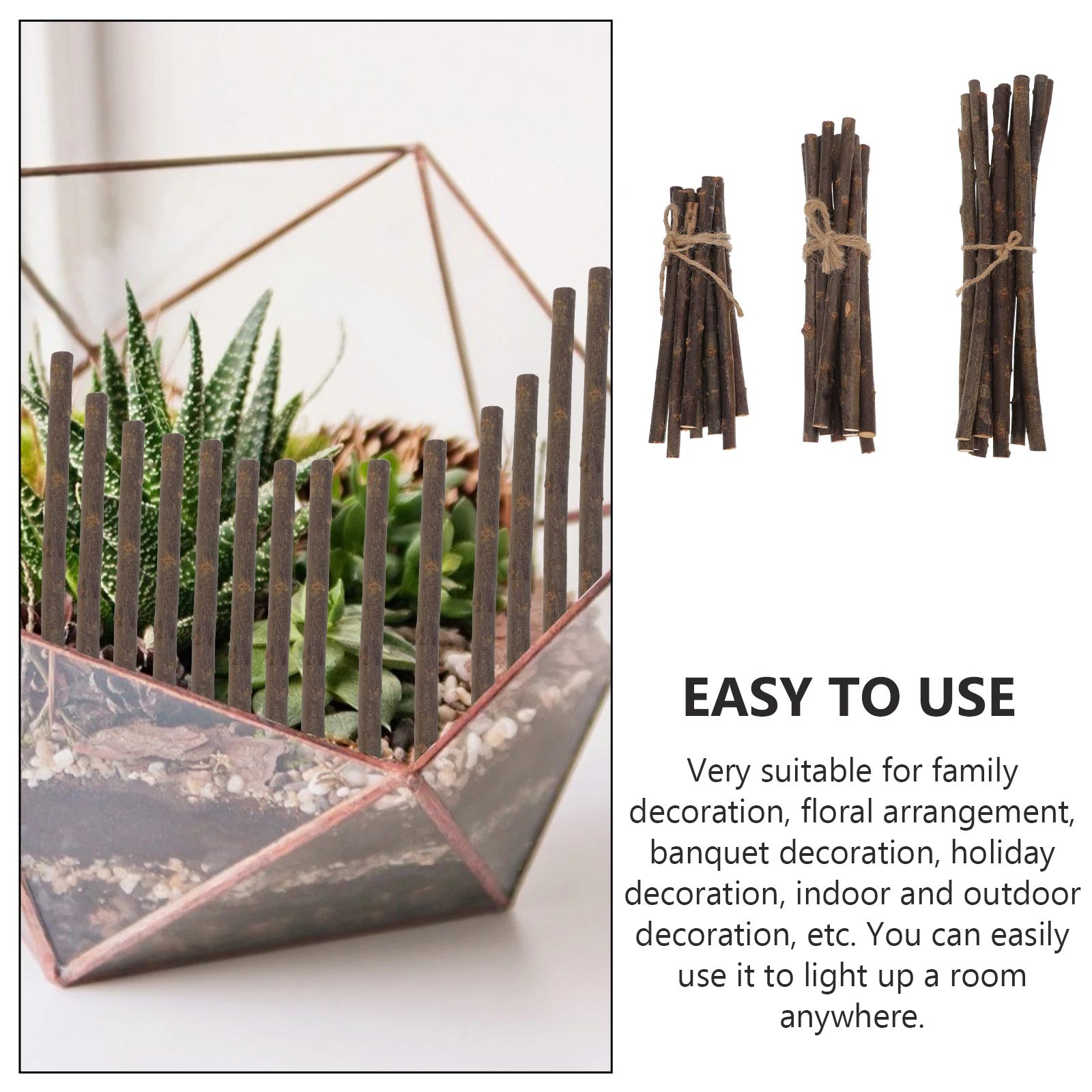 30 قطعة من العصي الخشبية الطبيعية لصنع الحرف اليدوية، دعامة عصا خشبية متعددة الأغراض، ملحقات غصين ذاتية الصنع، فروع زخرفية