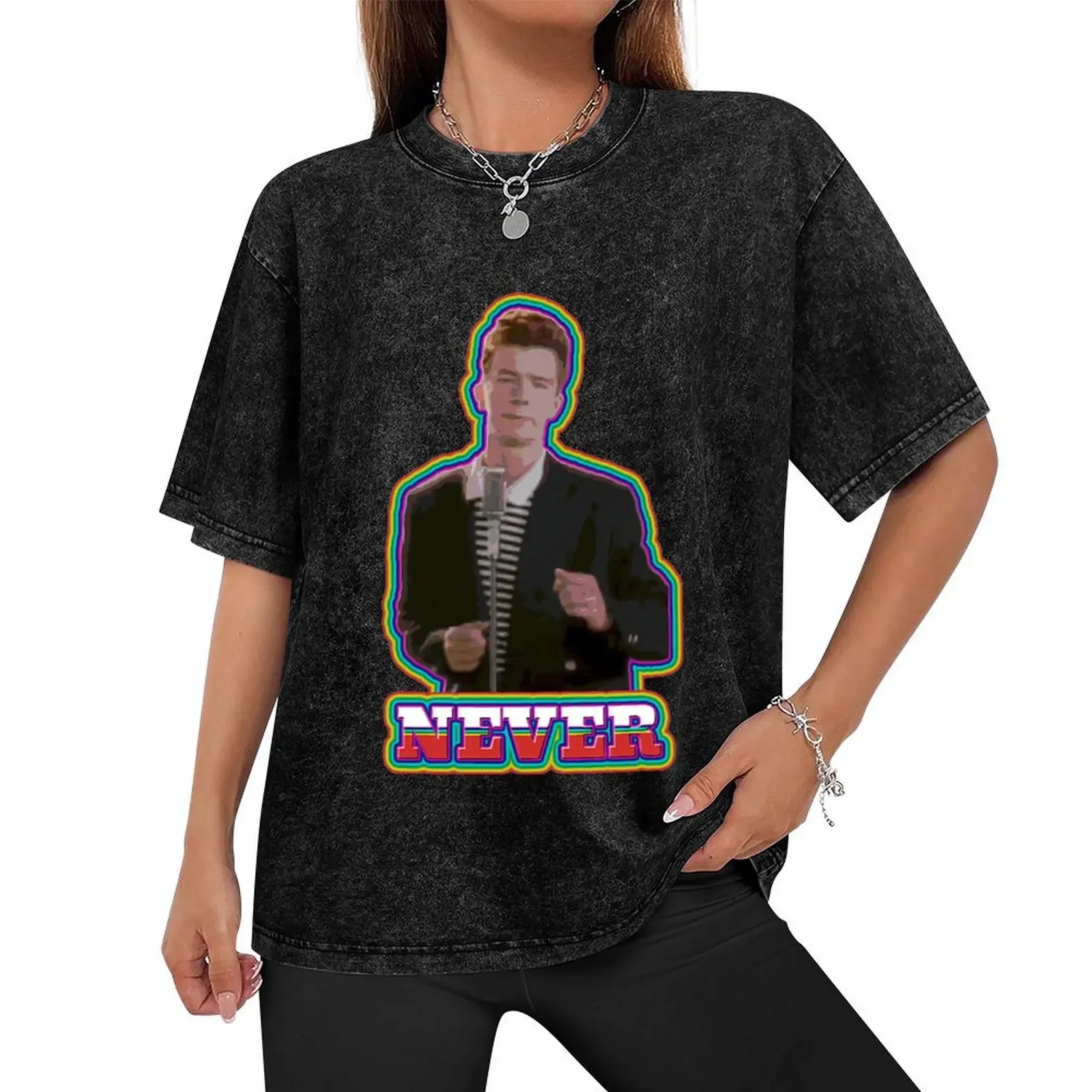 Rick Astley Rick Astley Rick Astley yyyy T-Shirt plus size tops basketball graphic tees sweat T-shirt men