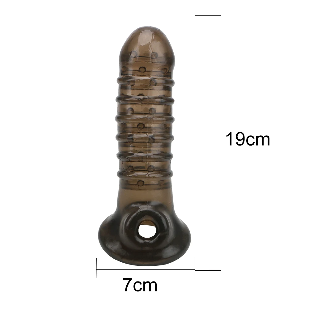 OLO Penis Ring Condom Reusable Penis Sleeve Dick Enlargement Erotic Penis Extender Delayed Ejaculation Adult Sex Toys for Men 18